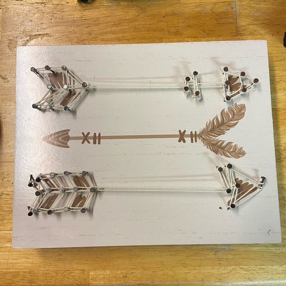 Boho arrows white wall plaque string art decor - Picture 4 of 6